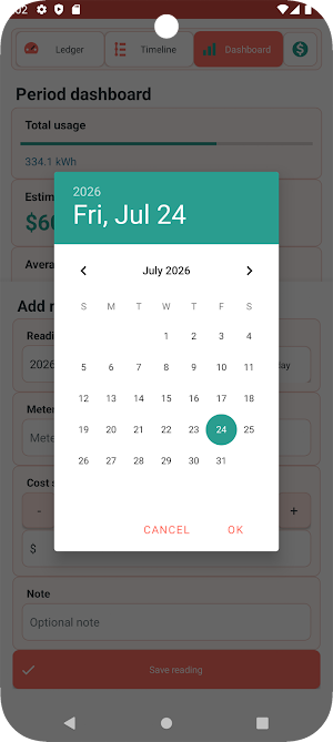 Simple Home Energy Log Screenshot 0
