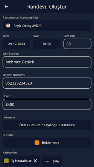 Randevu Takip Smartsheet screenshot 2