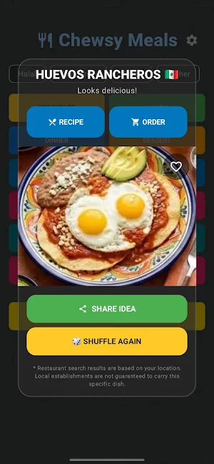 Chewsy Meals Screenshot 1