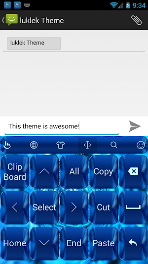 Keyboard Theme Shading Blue Screenshot 2