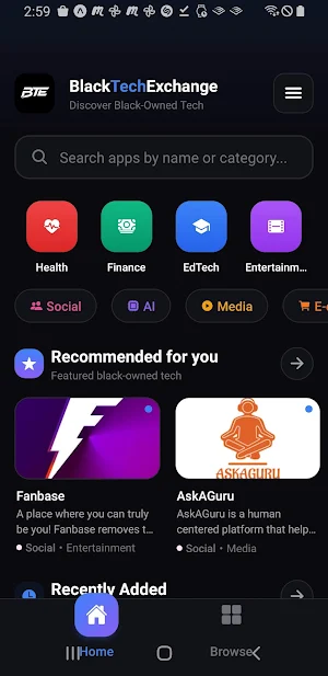 Black Tech Exchange Screenshot 0