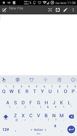 Keyboard Theme Flat White Navy Screenshot 0