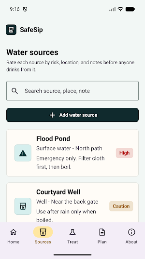 SafeSip: Water Safety Planner Screenshot 3