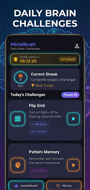 MindRush: Daily Brain Puzzles Screenshot 0