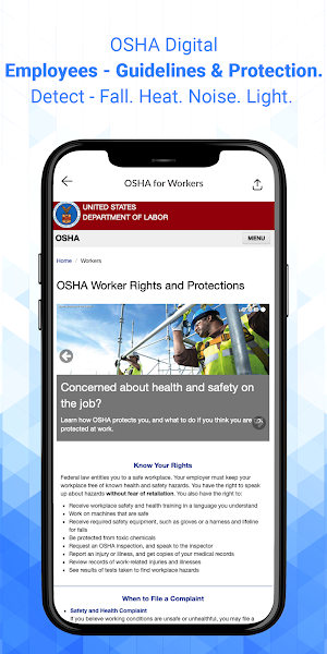 OSHA Digital Standards/Safety Screenshot 2