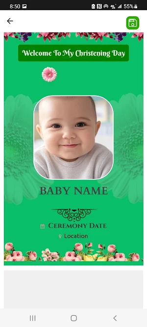 Baby Christening Invitation Screenshot 2