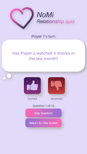 NoMi: Relationship Quiz Screenshot 1