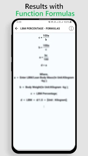 LBM Calculator for Body Mass Screenshot 3