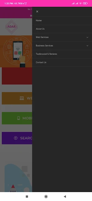 ADAR Services Screenshot 2