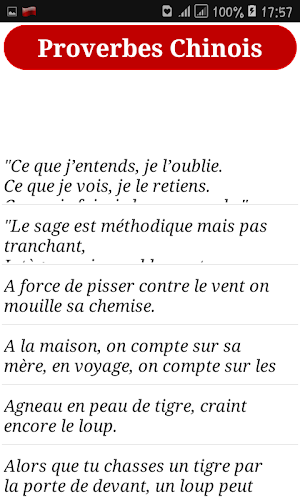 Proverbes Chinois Screenshot 1