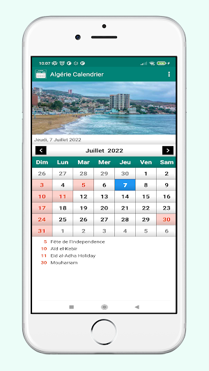 Algérie Calendrier 2022 Screenshot 1