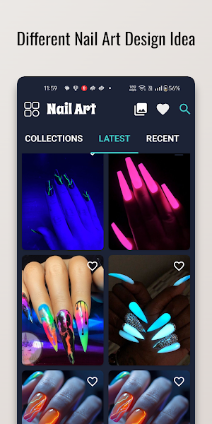 Lustrous Glow Nail Art Design Screenshot 0