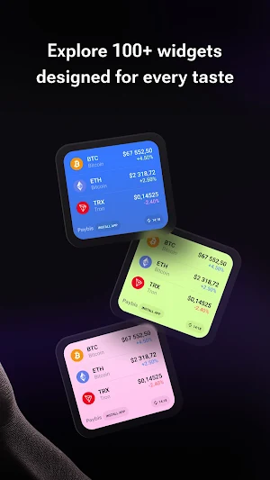 BTC, ETH Crypto Tracker Widget Screenshot 3