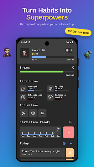 Taskoria: Gamified Habit RPG Screenshot 0