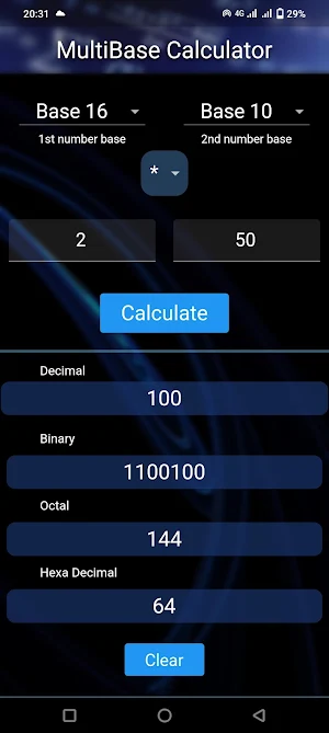 MultiBase Calculator Screenshot 0