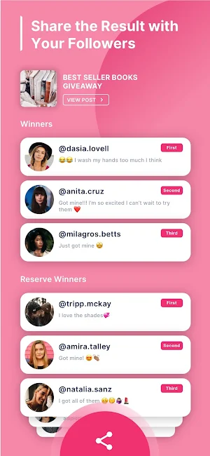 Rafi: Random Comment Giveaway Picker for Instagram screenshot 5