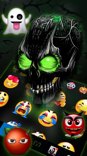 Horror Skull 3d Keyboard Theme Screenshot 3