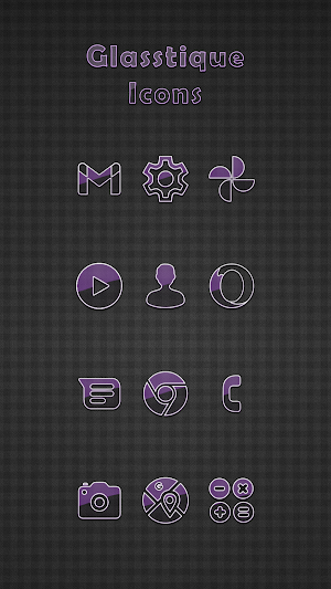 Glasstique Purple Icons Screenshot 0