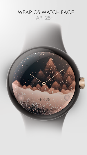 Winter Rose Gold watch face Screenshot 0