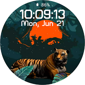 Watch Face Wear OS Tiger Screenshot 2