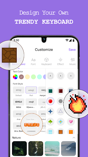 Emoji Keyboard - Font & Themes Screenshot 2
