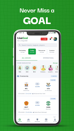 LiveGoal Football Stats & News Screenshot 0