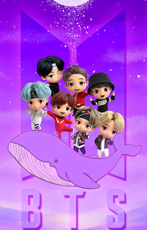 Wallpaper Cute BTS Chibi FullHD 2021 Screenshot 0