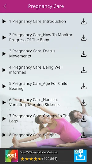 Pregnancy Tips and Exercise Videos Screenshot 2