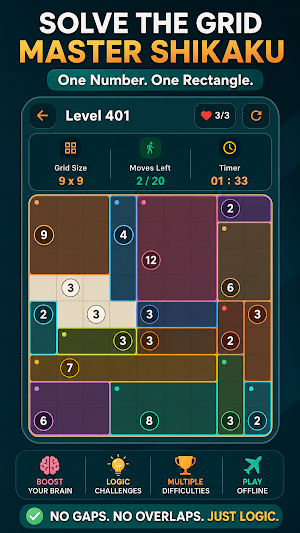 Shikaku: Logic Puzzle Screenshot 3