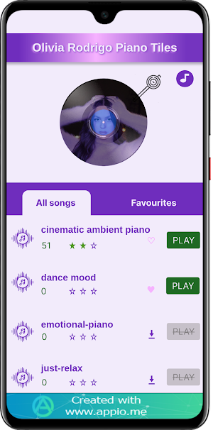 Olivia Rodrigo Piano Tiles Screenshot 2