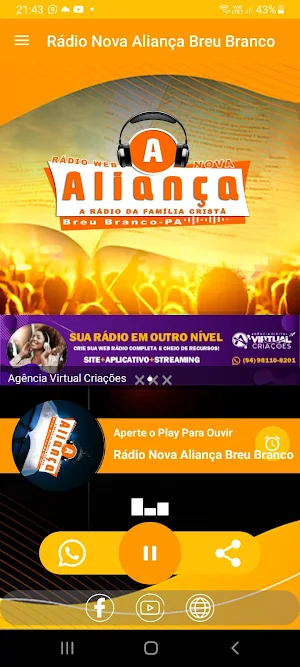 Rádio Nova Aliança Breu Branco Screenshot 0