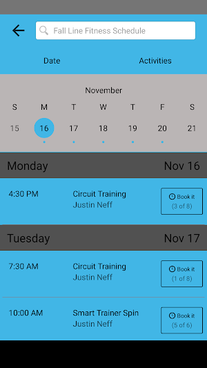 Fall Line Fitness Screenshot 2