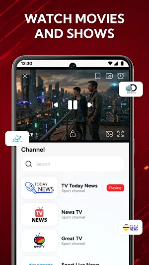Live TV: Watch Movies & TV Screenshot 2