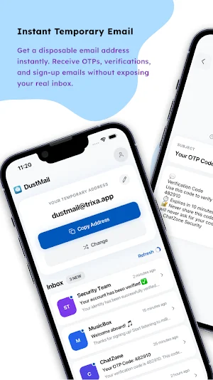 Temp Mail by DustMail Screenshot 0