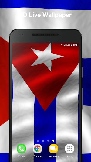 3D Cuba Flag Live Wallpaper Screenshot 0