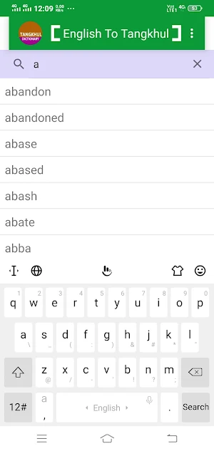 English To Tangkhul Dictionary Screenshot 2