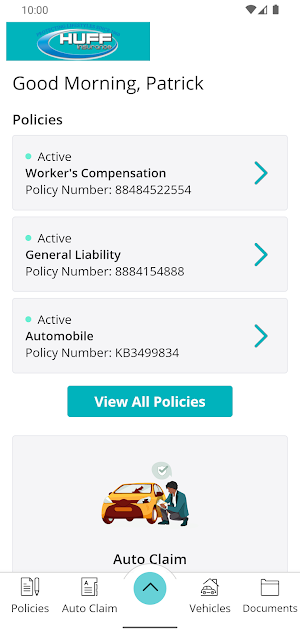 Huff Insurance Screenshot 1