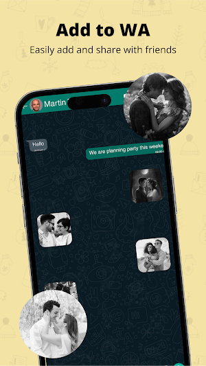 Romantic Love Kiss WAstickers Screenshot 2
