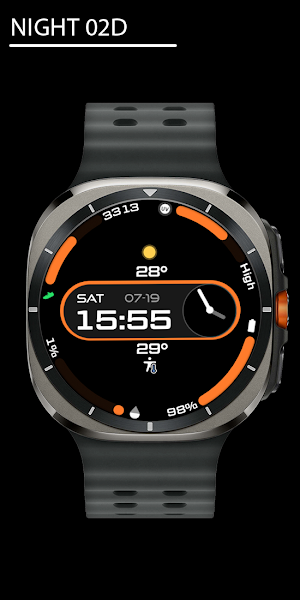 Night 02D - watch face Screenshot 0