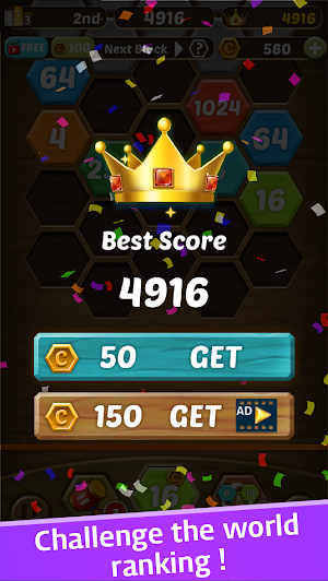 Shoot Number 2048 - Hexa Bubble Shooter Screenshot 3