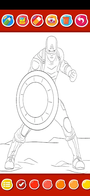 Captain Hero Coloring Screenshot 2
