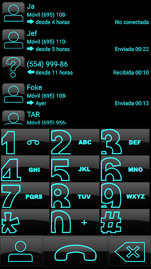 THEME BIG DARK HOLO EXDIALER Screenshot 0