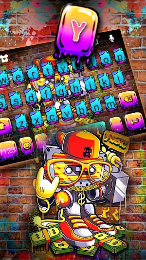 Punk Dj Graffiti Keyboard Theme Screenshot 1