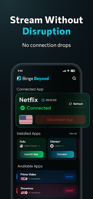 BingeBeyond: Global OTT VPN Screenshot 2