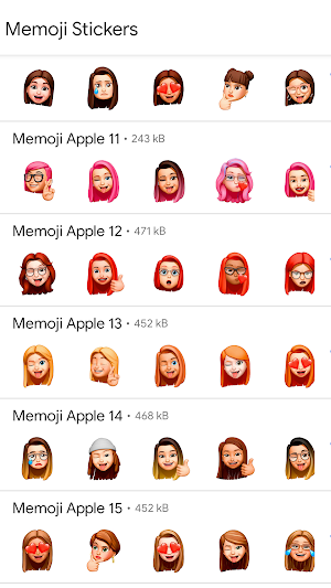 Memoji apple stickers : WAStickerApps for WhatsApp Screenshot 0