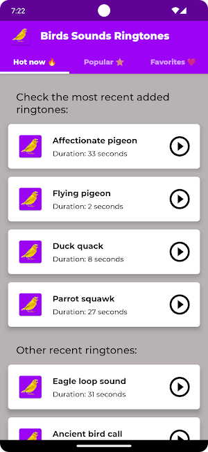 Birds Sounds Ringtones Screenshot 0