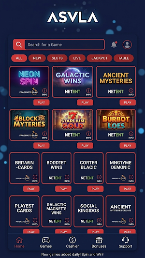 Asvla casino Screenshot 3