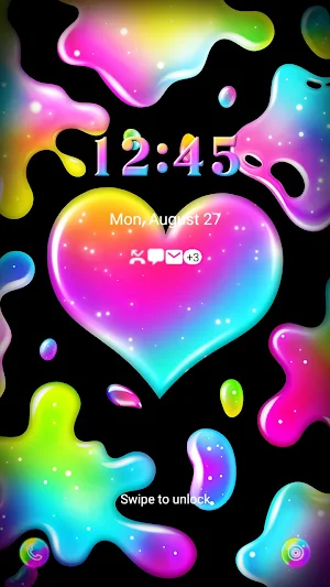 Colorful Neon Jelly- Wallpaper Screenshot 1