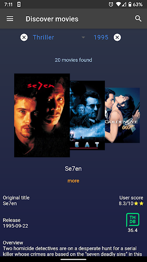 Discover movies Screenshot 1