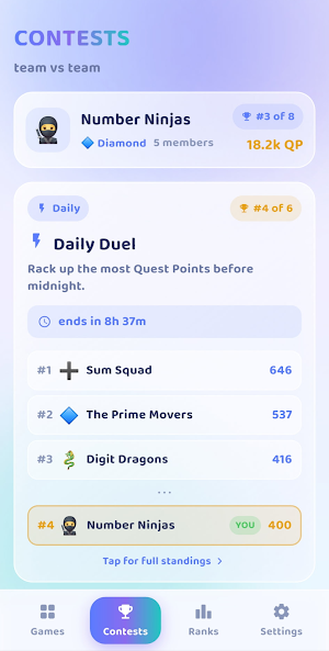 Number Quest: Math Games Screenshot 1